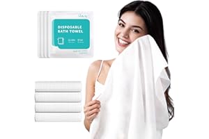 PUFFIN TRIP 4 Pack Disposable Bath Towels Durable Large Portable Thicken Camping Towels for Travel Hotel Business Trip Swimming Pet Towels Sauna Spa Hot Spring Water Play 55''X27.5''