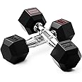 Lifelong Rubber Coated Hexa Dumbbell Set of 2 (2Kg x 2) for Home Gym – Weights for Men & Women – Exercise Equipment (Black)
