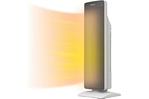 AIRMATE Grand Radiateur de 26 Pouces, Radiateur électrique à Faible Consommation D'énergie de 2000W, Radiateur en Céramique PTC Oscillant à 70 °, Radiateur Portable à 3 Modes,QQY-1