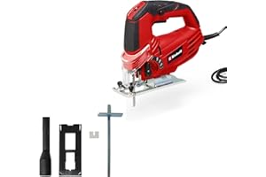Einhell Sierra de calar TC-JS 85 (620 W, máx. 85 mm, corte en ángulo de 45°, regulación de la carrera, carrera pendular de 4 etapas, adaptador de aspiración, tope paralelo, sin maletín)