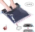 6 Sacs De Rangement Sous Vide Réutilisables 60x40 Cm - Gain De Place Pour Vêtements, Couettes - Double Fermeture Et Valve Turbo