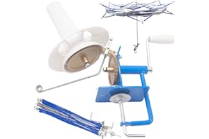LAMXD Bobinadora de bolas de 10 onzas y hilo azul Swift,Kit de bobinado de Lana de Punto de Bobina, Bobina de hilo para bolas, funciona a mano, color rojo, paquete portátil,fácil de configurar y usar