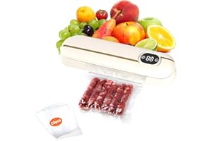 SWSDEE Machine de Scellage Sous Vide Domestique Multifonctionnelle,Appareil Sous Vide Alimentaire avec Mode Sec et Humide,Sacs Sous Vide Inclus