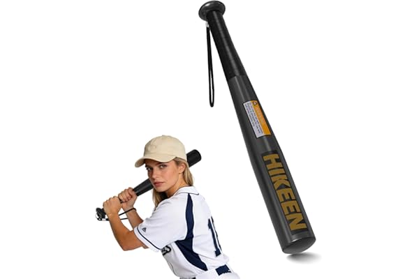 BOOSTEADY Batte de Baseball en Acier Robuste avec Poignée Antidérapante et Bracelet en Paracorde, Longueur Pratique de 43 cm, Compacte et Portable