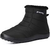 Women's Winter Snow Boots - Fur Lined, Waterproof, Anti-Slip Ankle Boots With Platform, Black, Size 7 - View #7