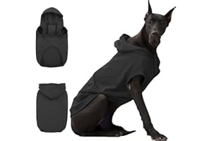 IECOii Sweat à capuche pour chien XXXL - Vêtements d'hiver doux pour chien extra large - Pull pour chien avec capuche pour chiens mâles et femelles - Vêtements pour chiens de grande taille - Manteau
