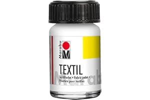 Marabu Textilfarbe Textil, weiß, 15 ml, im Glas