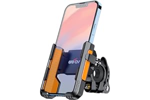 Grefay Uchwyt na Telefon Rowerowy (Szybki Demontaż 1S) uchwyt na Telefon Motocyklowy z 2 Portami z Obrotem 360 na Zewnątrz Uchwyt na Telefon na Kierownicę do Scooter do Smartfona 4.0-7.0