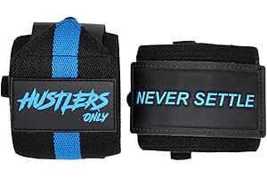 Hustlers Only Weightlifting Wrist Wraps for Wrist Support to Reduce the Wrist Pain 18 Inch Wrist Straps for Powerlifting, Strength Training, and Gym Training Ideal for Men and Women