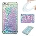 Produktbild FESELE Silikon Schutzhülle für [iPhone 6s Plus/iPhone 6 Plus] Flüssigkeit Bling Shiny Glänzend Flüssig Glitzer Fließen Flüssig Sterne Treibsand Schwimmend Glitzer Clear Kristall Durchsichtige Crystal TPU Hülle Case Tasche für iPhone 6s Plus/iPhone 6 Plus + Blau Eingabestift Stylus Touch Pen-Grün Blau Sterne