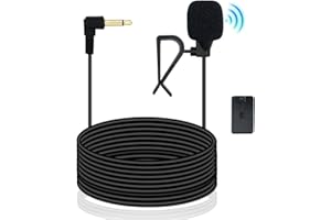 SPTSSWET Microphone de voiture mains libres de 3,5 mm compatible avec Sony Kenwood Boss Corehan Power JVC Jensen Alpine 3 m