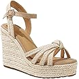 mikarka Sandals for Women, Platform Ankle Strap Womens Sandals Open Toe Espadrille Wedge Sandals for Women Concise Casual Summer Womens Shoes