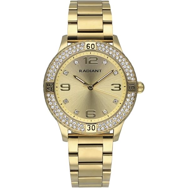 Montre Homme Radiant Leader RA563201 - Cadran Doré, Bracelet Acier Inoxydable, étanche 50 M