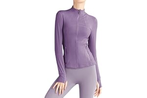 Locachy Veste de sport pour femme avec poches et fermeture éclair intégrale