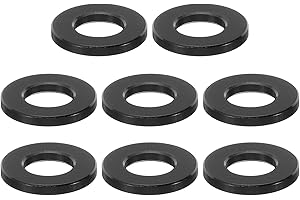 PATIKIL M8 Entretoise en Aluminium, 8 Pcs Métal Entretoises Aluminium 8,2mm ID x 16mm OD x 2mm L Vis d'Espacement en Aluminium Ronde pour 1/3" ou M8 Boulons à Vis, Noir