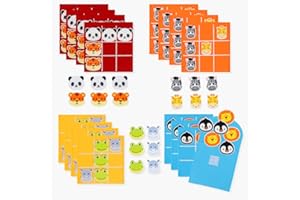 HUKUMA 16 Pcs Tic TAC Toe, Fieltro Tres en Raya, Regalos Cumpleaños Niños Colegio, Cumpleaños Infantil Relleno Piñata Regalitos, Regalos Alumnos Primaria, Juegos de Viaje(Color)