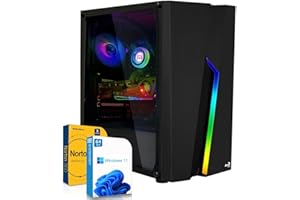 SYSTEMTREFF PC Gamer Basique AMD Ryzen 5 Pro 4650G 6x4.2GHz | AMD RX Vega 7 | 512Go M.2 NVMe | 16Go DDR4 RAM | Windows 11 | Ordinateur de Bureau WLAN pour Les Joueurs, Les Gamers