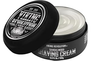 ‎VIKING REVOLUTION Viking Revolution - Luxus-Rasiercreme Männer - Sandelholzduft - Weiche, Glatte & Seidige Shaving Cream Men - Reichhaltiger Schaum für die Sanfteste Rasur - 150 g