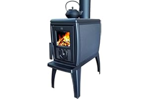 EEK A+ Gusskaminofen Plamen Trenk mit Herdplatte - 8,9kW