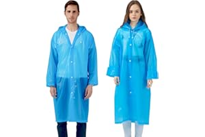 UPSEN Ponczo przeciwdeszczowe, kurtka przeciwdeszczowa, płaszcz przeciwdeszczowy dla mężczyzn i kobiet, wodoszczelny, 2 sztuki, wielokrotnego użytku, na wędrówki, kemping, do jazdy na rowerze, podróży