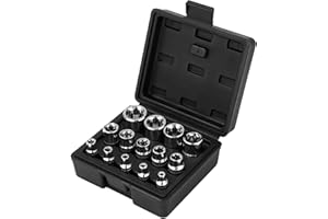 Bixury Douille Torx Profilés E E-Torx en forme D'étoile Lot de 14 Douilles Torx Femelles 1/4" 3/8" 1/2" E4 E5 E6 E7 E8 E10 E11 E12 E14 E16 E18 E20 E22 E24 Coffret de Douilles Torx avec Étui Noir