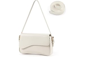 Etercycle Shoulder Bag for Women, Clutch Purse PU Leather Crossbody Bag with 2 Adjustable Straps and Zipper Closure Handbag Y2K Trendy Hobo Bag