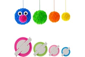 KNEWMART 4 Größen Pompon Pom Pom machen für Fluff Ball Weaver Nadel Handwerk DIY Wolle Strick-Craft Werkzeug Set Dekoration von jgpuk
