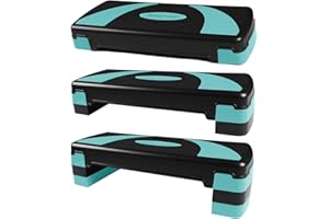 ‎SPORTVIDA SportVida Step Board for Aerobics - Stepper for Home Training - Stepper Fitness - Fitness Equipment for Gym - Step Bench Height Adjustable - Many Variations