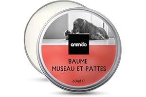 ANIMIGO Baume Coussinet Chien & Chat - Formule Naturelle - Truffe & Pattes Sèches, Abîmées - Huile de Coco, Cire d'Abeille, Cire de Carnauba & Vitamine E - Creme Cicatrisante Répare ,Protege Coussinet Chien