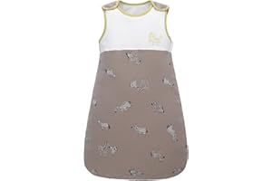 MIRACLE BABY Winter Baby Sleeping Bag 2.5 Tog Cotton Baby Sleep Sack Sleeveless Baby Wearable Blanket from Newborn to 18 Months (Zebra, S/0-6M)