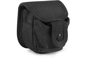 ‎HUNTVP HUNTVP Taktisch Schleudertasche, Slingshot Kugeltasche, Aufbewahrungstasche für Schleudermunition/ 6/8/10mm Stahlkugeln/Steinschleuder/Schleuder/Zwille, Molle Gürteltasche, Schwarz/Braun/Camouflage