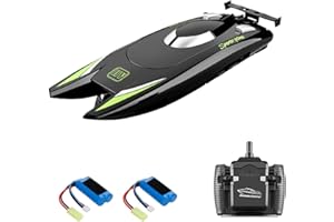 ERYUE Bateau télécommandé,805 Bateaux RC pour Enfants Adultes 25KM / H Bateau de Course à Grande Vitesse 2 canaux Bateaux télécommandés pour Bateau de Course de piscines