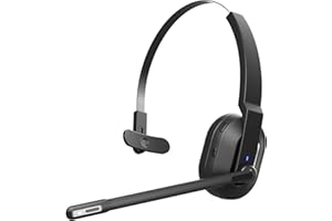 EKSA H5SE Casque sans Fil Bluetooth avec Micro, Casque PC Mono avec Micro Antibruit AI, Casque sans Fil pour Conducteur/Bureau/Centre D'appels