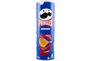 Pringles Ketchup | Snack salato | Chips al gusto di ketchup | A base di patate | Vegetariano | Perfette per l'aperitivo | Confezione singola da 175g