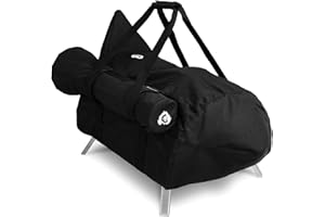 BURNHARD Housse de Transport pour Four à Pizza extérieur Nero avec poignées en Polyester 600D résistant aux UV par revêtement PVC, Four à Bois Portable