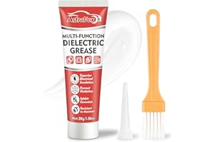 AstraVox Dielektrisches Fett, Mit Pinsel, Silikonfett Für Elektrische Steckverbinder, Zündkerzen, O-Ringe, Automobil, Marine, Isolationsschutz, Wasserdicht Und Hitzebeständig (1.06oz) (1)