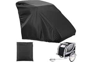 BAIFULAI Faltgarage für Fahrradanhänger, Universell Abdeckung für Fahrradanhänger Hundeanhänger Lastenanhänger, UV-Schutz Faltgarage Fahrradanhänger, Wasserdicht Abdeckung Fahrradanhänger aus 210D Oxford