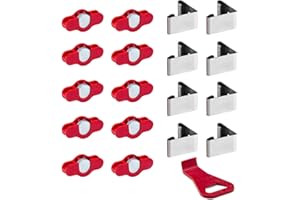 Scilm Kit 10 Ganci Magnetici e 8 Ganci Piedino per Zoccolo da Cucina - Compatibile con tutti i piedini da 28 mm a 30 mm di Diametro - Leva per Sgancio Zoccolo inclusa