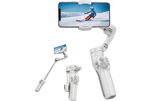 FEIYUTECH Feiyu Vimble 3 Smartphone Gimbal con varilla de extensión incorporada, estabilizador de 3 ejes para iPhone Samsung, cardán de mano plegable