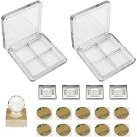 LALAFINA 2er-Set Magnetische Lidschatten-Paletten Mit Spiegel – Klein, 2 Fächer, Für Reisen