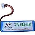 KP Original 5Pin JST Replacement Battery for Flip 3, Compatible with FLIP3 Gray, fits Part No P763098 03, GSP872693, 3.7V Li-Polymer 6000mAh Speaker Battery