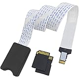 AFUNTA 18.9in / 48cm Cavo di prolunga da Micro SD a SD Card e 2 adattatori Micro SD/TF a SD Card Scheda di Memoria Flash 3 in 1, Compatibile GPS/Dvd/DVR/Schermo LED