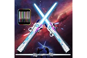 Lightsaber,Sabre Optique,Sabre Laser Enfant,RGB Sabre Laser, Lightsaber FX,Sabre Laser Star Wars pour Adulte Enfant Anniversaire Cadeau Noël Cosplay (Argent)