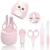 HyAdierTech Manicure Baby | Kit 4 in 1 con custodia, tagliaunghie, forbici, lima e pinzette per depilare | Kit per la cura de