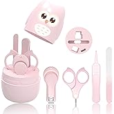 HyAdierTech Baby Manicure | 4 in 1 Kit with Case, Nail Clippers, Scissors, File and Tweezers for Hair Removal | Nail Care Kit