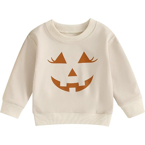 Sweat-shirt Pull Citrouille D'Halloween Pour Enfants 6 Mois - 6 Ans
