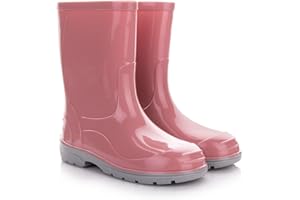 Lemigo Bottes de Pluie pour Enfants Filles et Garçons Chaussures de Pluie OLI 20-35 EU