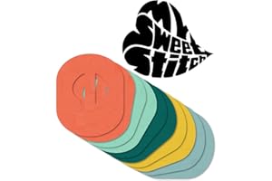 MySweetStitch | Patch de fixation pour Enlite - Guardian (10 pièces) | Imperméable, respirant et non irritant pour la peau | extérieur Ø 80 x 65mm, Innen Ø 10mm | Pastel