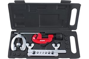 TECPO Bremsleitung Bördelgerät Kfz Bördel Werkzeug mit Rohrschneider Leitung bördeln