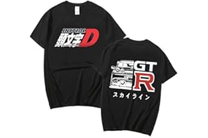 FLOWEREYES Initial D T-Shirt Takumi Fujiwara Top Ryousuke Takahashi T-Shirt Japanese Manga Initial D Clothing for Anime Fans
